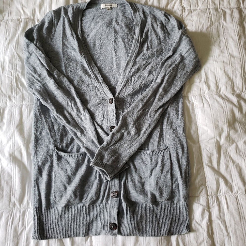 Madewell Light Blue Long-Sleeve Cardigan